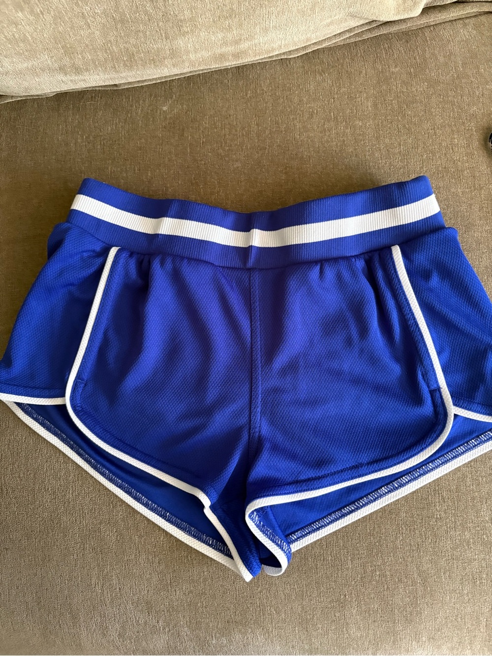 FP Movement by Free People Royal Blue Athletic Mesh Shorts with White Trim